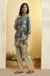 Multicolour Viscose Rayon Graphic Printed Kurta Set image number 3