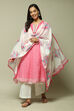 Pink Cotton Anarkali Kurta Palazzo Suit Set image number 0