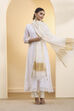 Off-White Cotton Zari Dupatta image number 0