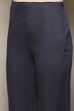 Indigo LIVA Straight Kurta Slim Pant Suit Set image number 2