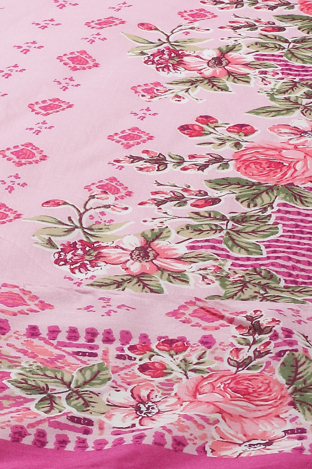 Aqua Blue Cotton Anarkali Kurta Churidar Suit Set image number 3