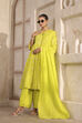 Lime Green Silk Gathered Yarndyed Suit Set image number 6
