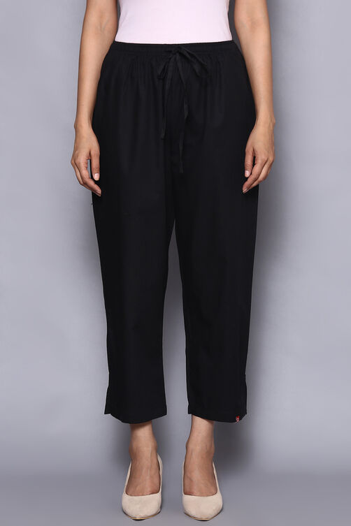 Buy Black Cotton Solid Pant (Pants) for INR599.50