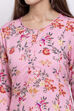 Pink Viscose A-Line Kurta Palazzo Suit Set image number 1