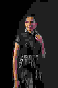 Rohit Bal Navy Cotton Silk Anarkali Printed Suit Set image number 7