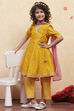 White Polyester Anarkali Suit Set image number 0