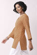 Mustard Cotton Straight Short Kurti image number 2