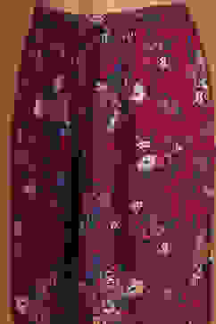 Red Silk Embroidered A-Line Suit Set image number 2