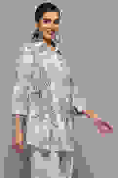 Blue Viscose Straight Kurti image number 4