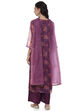 Purple Organza Digital Print Unstitched Suit Set image number 6