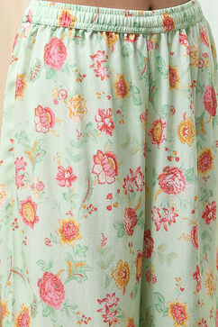 Pista Green Modal Blend Straight Suit Set image number 2