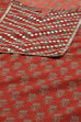 Teracota Poly Chiffon Straight Printed Kurta Palazzo Suit Set image number 1