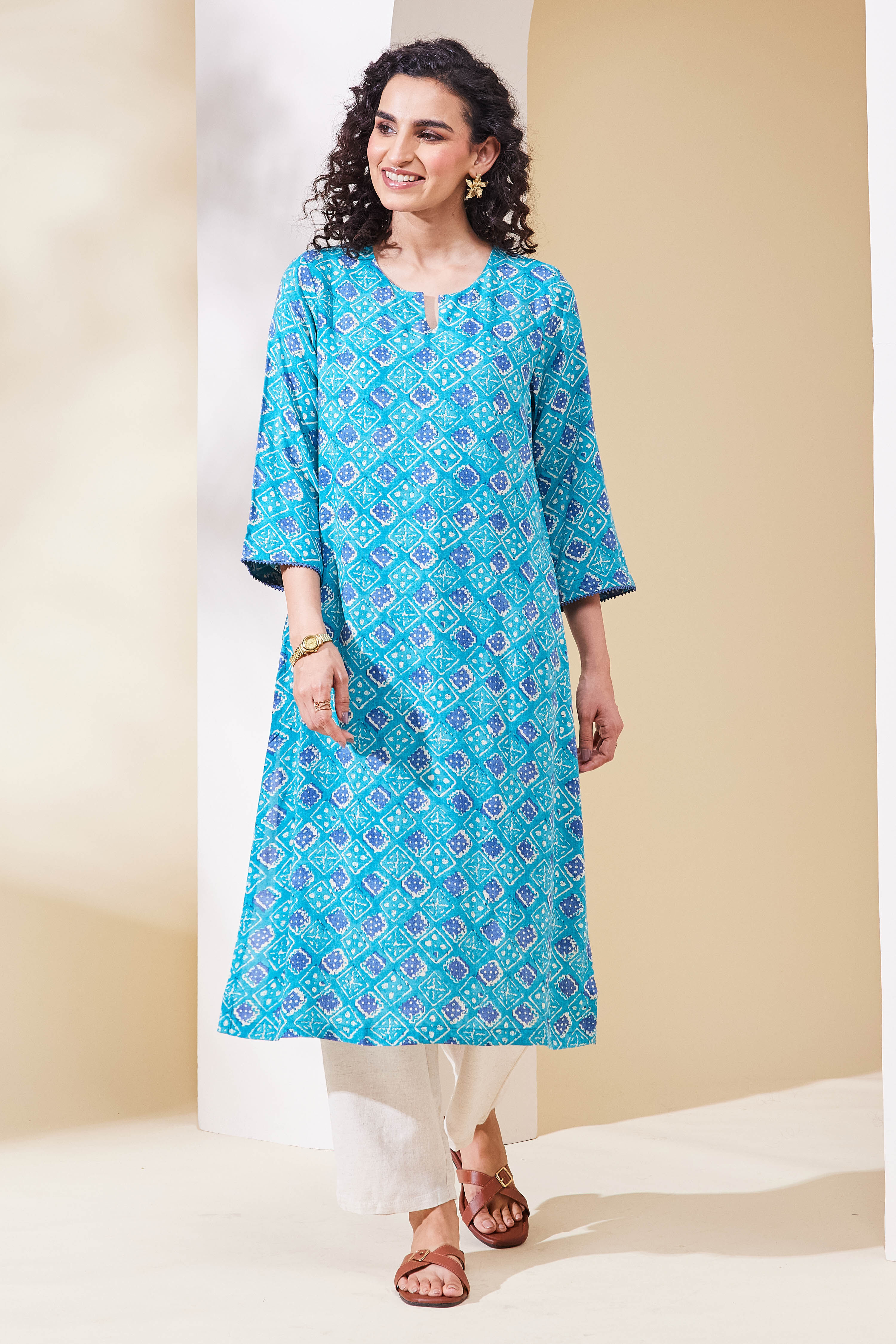 Grey Viscose Rayon Straight Kurta image number 0