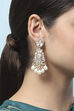 White Kundan Festive Drop & Danglers image number 3