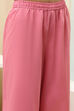 Pink Embroidered Kalidar Suit Set image number 2