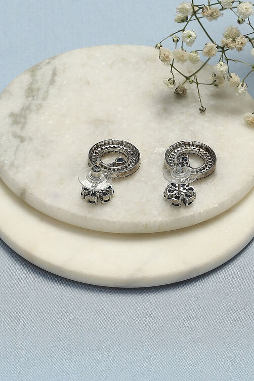 Navy Brass Earrings image number 2
