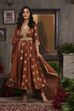 Brown Polyester Kalidar Yarndyed Suit Set image number 6