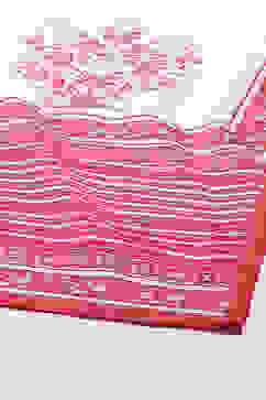 Red Cotton Anarkali Printed Kurta Churidar Suit Set image number 3