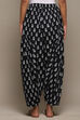 White Blue Cotton Printed Relaxed Salwar image number 4