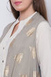 Natural Cotton Flax Straight Solid Kurta image number 1