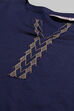 Blue Cotton Blend Straight Kurta Palazzo Suit Set image number 1