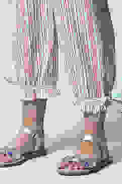 Off White Cotton Pants image number 3