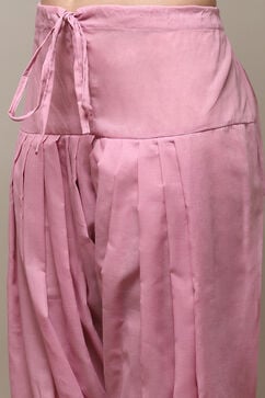 Peach Cotton Handloom Unstitched Suit Set image number 3