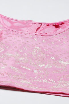 Pink Viscose Lehenga Set image number 1