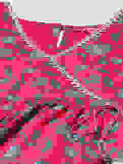 Pink Cotton Flared Printed Kurta Set image number 1