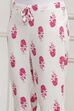 Pink and White Printed Straight Suit Set image number 2