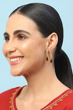 Brown Brass earrings image number 3