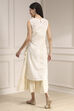 Off White Cotton Layered Suit Set image number 3