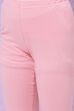 Onion Pink Cotton Girls Flared Kurta Churidar Suit Set image number 3