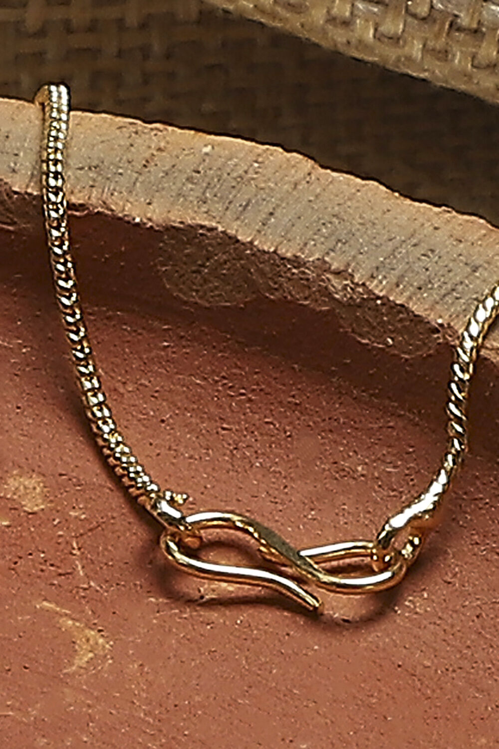 Gold Brass Necklace Set image number 4