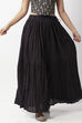 Black Cotton Solid Skirt image number 0