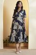 Blue Cotton Asymmetric Dress image number 5
