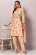 Sea Green Viscose Straight Kurta Salwar Pant Suit Set image number 7