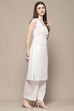 White Cotton Straight Kurta image number 6