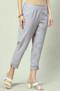 Good Grey Cotton Flax Pants image number 3