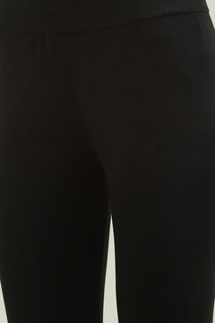 Black Cotton Blend Solid Anklets image number 1