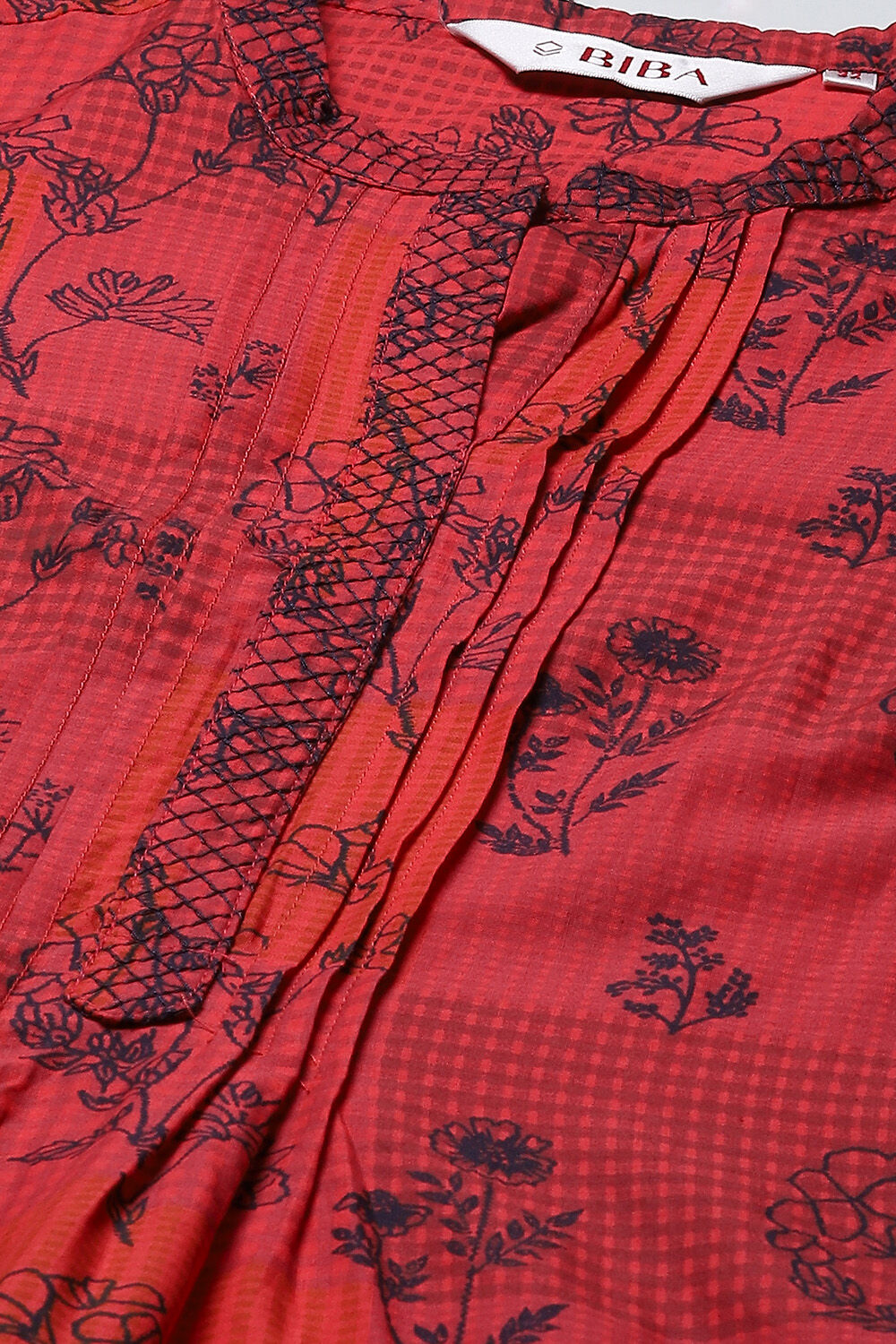 Maroon Cotton Flared 3 Piece Set image number 1