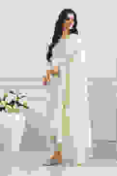 Yellow Cotton Gathered Suit Set image number 4