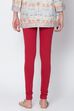 Fuschia Cotton Blend Solid Churidar image number 3