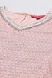 Pastel Pink Art Silk Girls Straight Kurta Sharara Suit Set image number 1