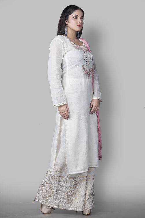 Pink Kora Gold Glitter Easy Stitch Suit Set image number 4