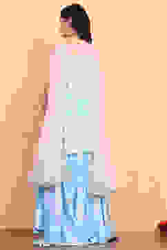 Aqua Printed Strappy Straight Suit Set image number 5