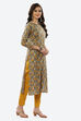 Yellow Cotton Unstitched Suit Set image number 5