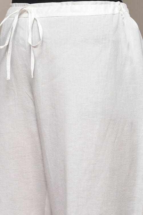 White LIVA Solid Pant image number 1