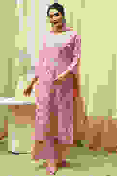 Coral Cotton Printed Unstitched Suit Set image number 1