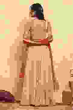 Yellow Polyester Lehenga Set image number 4